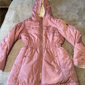 DKNY Hooded Reversible Puffer Coat 14-16 girls